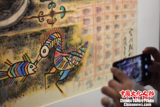 图为张仃作品局部。　钟建珊 摄